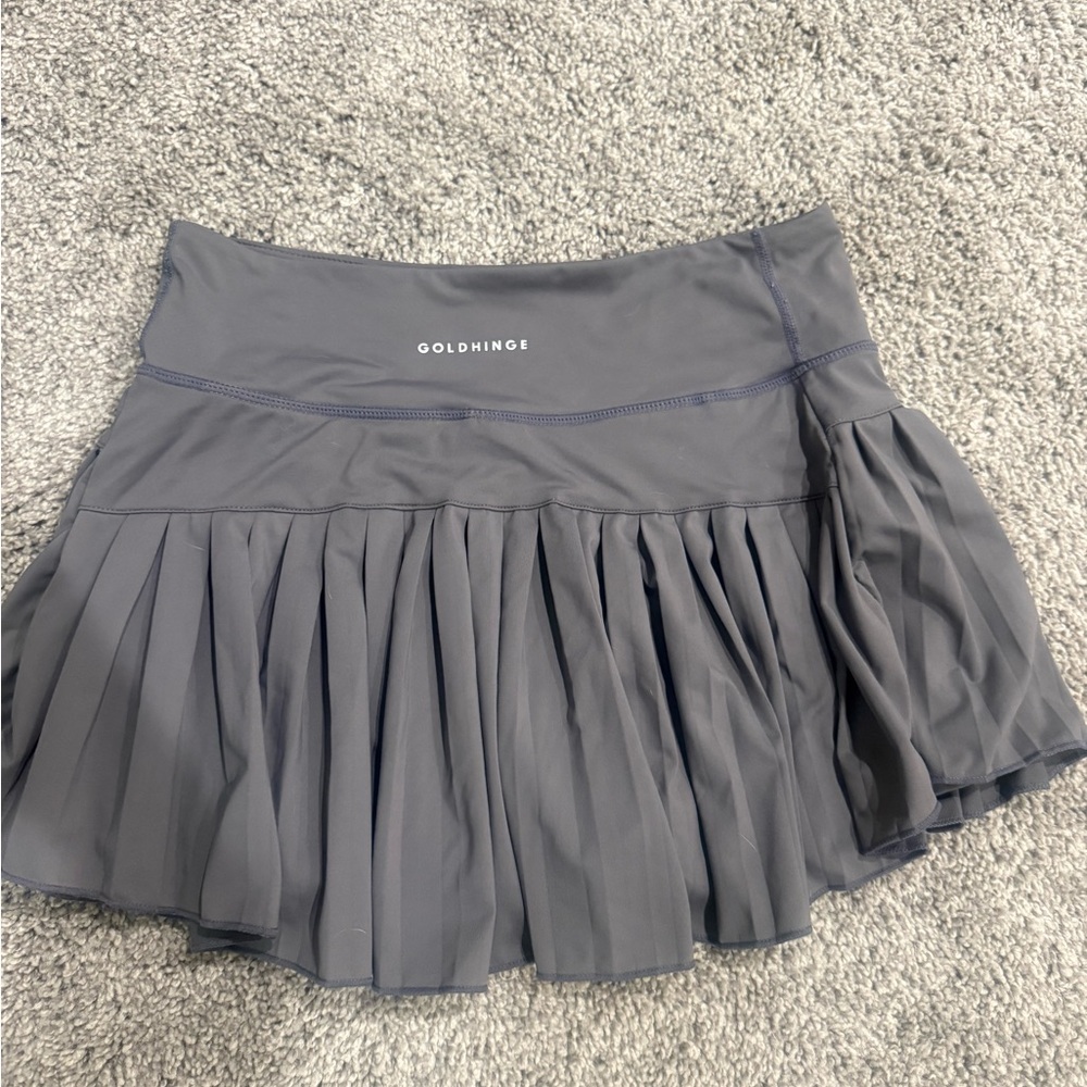 Gray Pleated Women's Skirt